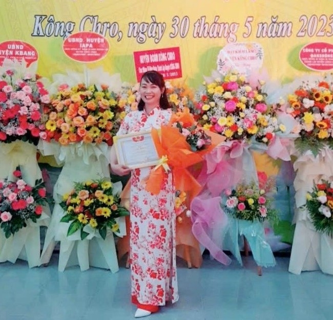 Một nữ nông dân huyện Kông Chro đạt danh hiệu "Nông dân Việt Nam xuất sắc” năm 2023